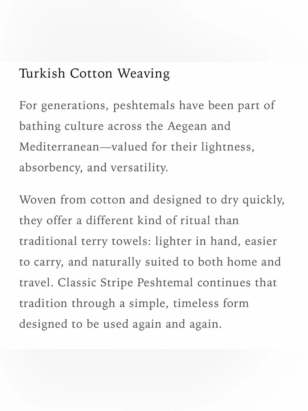 NEW! Classic Stripe Peshtemal